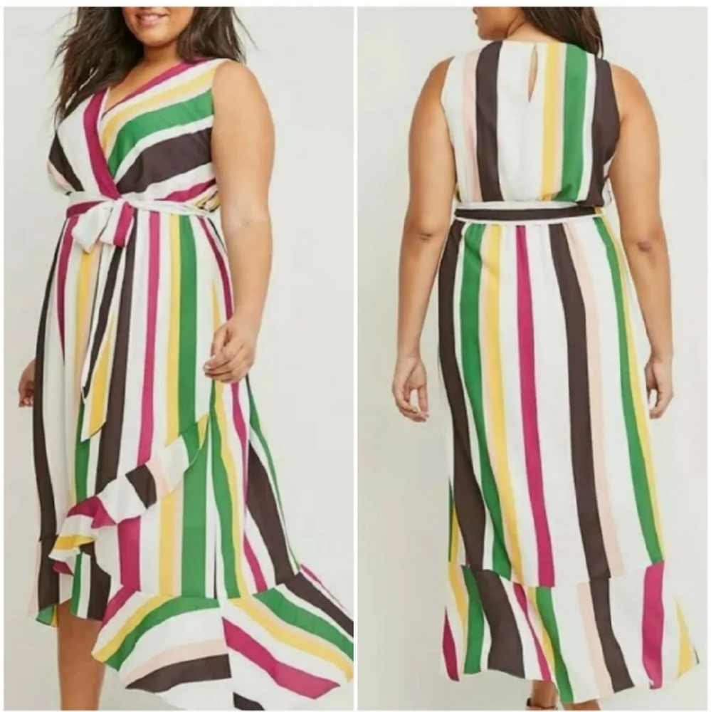 Fabulous Lane Bryant Sleeveless Striped Dress